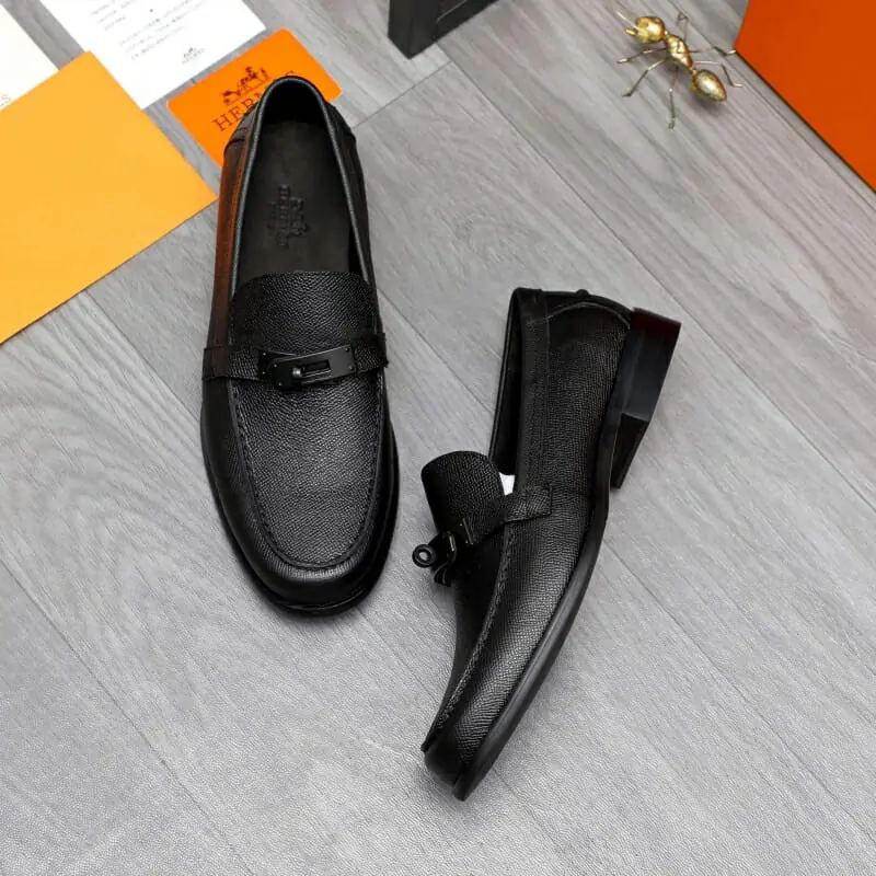 hermes cuir chaussures pour homme s_1255a322